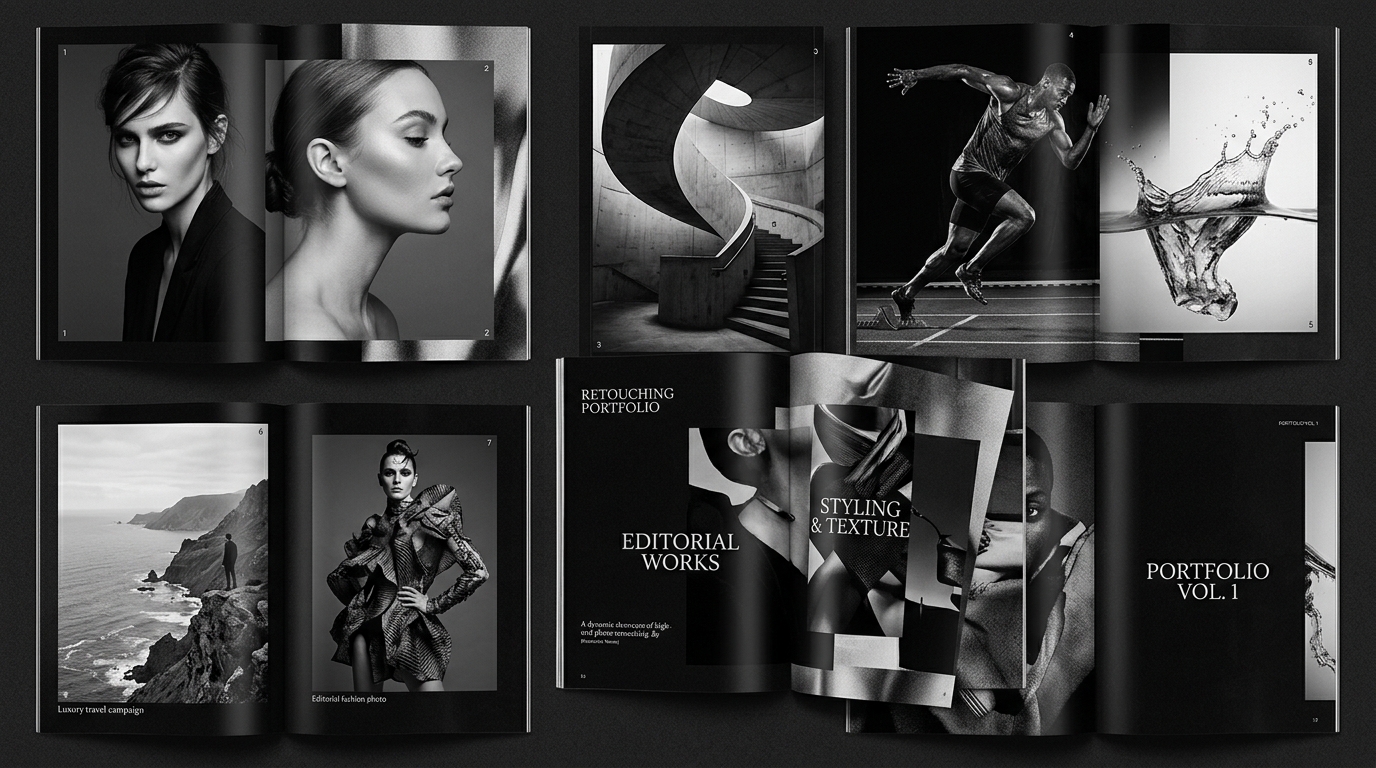 Monochrome Editorial & Architectural Retouching Portfolio